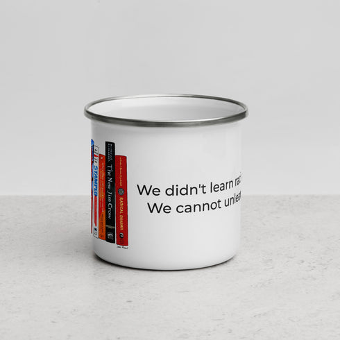 GR3 Book Stack enamel mug